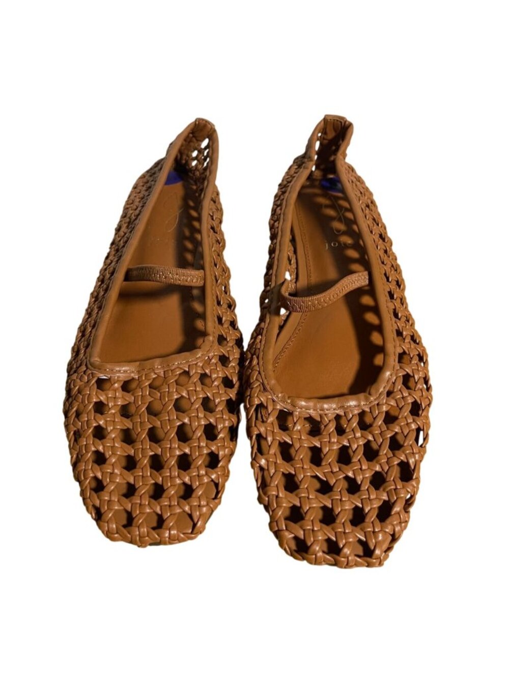 Joie Weavy Flats Womens 8.5 Brown Eyelet Slip On Mary Jand Shoes